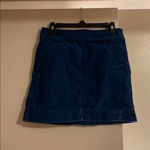 Loft blue corduroy skirt